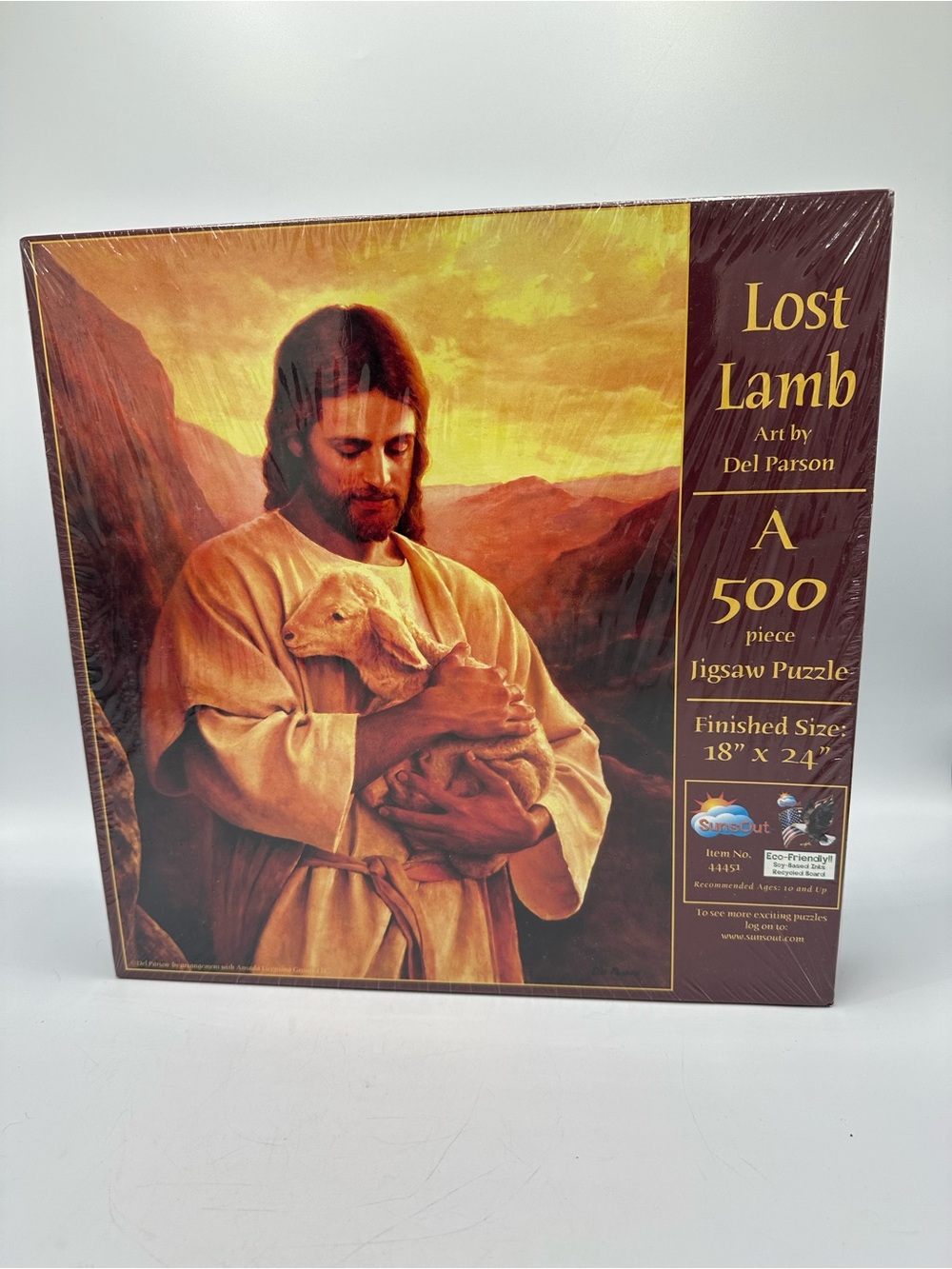 Lost Lamb Del Parson 500 Pc Christian Puzzle New Sealed 18x24 Sunsout